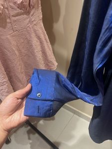 Navy Blue Long Sleeve Blouse