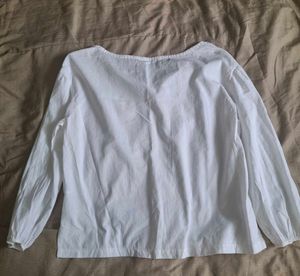 White Boho Cotton Blouse
