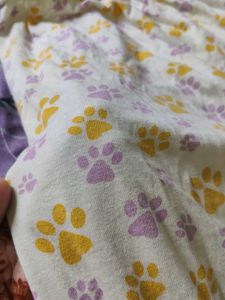 Yellow Animal Print Cotton Long Pants |Daily&amp; Nigh