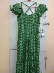 Green Floral Maxi Dress