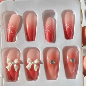 Press On Nails - Pink &amp; Hearts