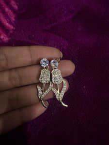 Combo golden beaded stones Earring