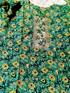 Green Floral Embroidered Top