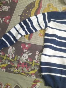 Striped Knit Pullover Sweater