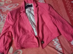 Pink Crop Blazer