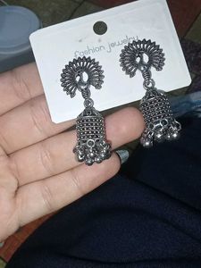 Peacock Jhumka Earrings