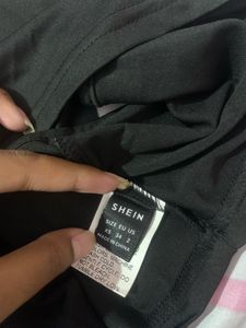 Shein Black V-Neck Crop Top