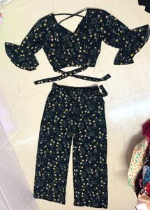 Black Floral co-ord Set
