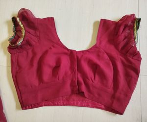 Saree With Stiched Blouse