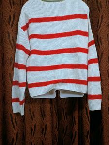 Y2K Striped Knit Zip-up Sweater ♥️
