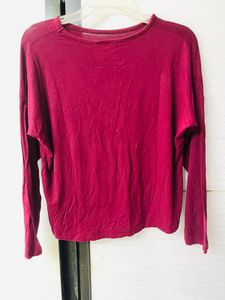 Slay All Day Burgundy Long Sleeve Top