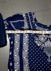pakistani printed blue dress