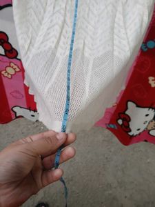 Elegant White knitted  Skirt