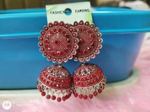 TRADITIONAL INDIAN STUDDED INDIANJUMKAS/EARRINGS