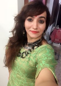 An Ethnic Pink Color Skirt With Drawstrings