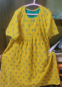 Beautiful Yellow Colour  Anarkali Dress
