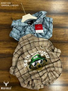 Wild Hills Grindal Checks Flannel Shirt(SizeM L XL