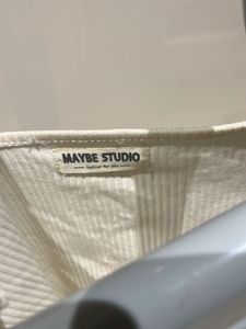 Cute Cream Ribbed Crop Top