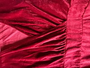 Elegant Red Velvet Dress