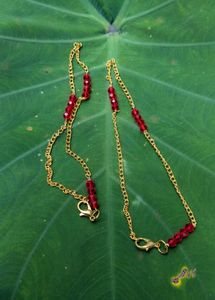 Red Beaded Anklet