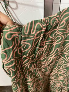 ONLY Green Print Dress