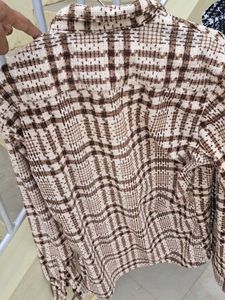 Brown Plaid Flannel Shirt