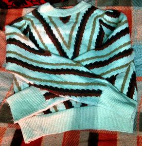 Striped V-Neck Sweater