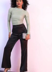 Sage Green Ruched Top
