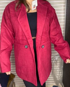 Burgundy Double Breasted Coat