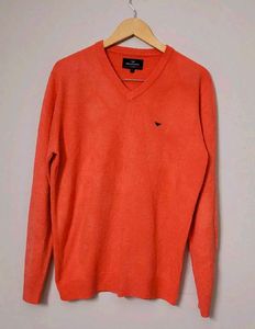 Men&#39;s Coral V-Neck Sweater