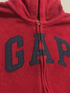 GAP Red Fleece Zip-Up Hoodie