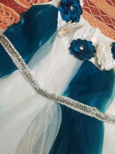 Cute Teal &amp; White Dress