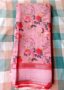 Pure Linen Pattu Saree
