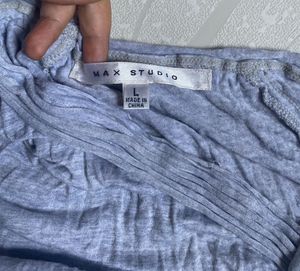 Gray Rayon T-shirt/ Casual Top (Size : L)