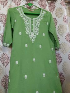 Green Embroidered Kurta✨
