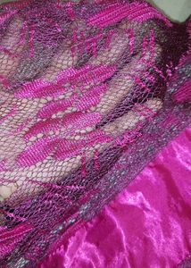 Vintage Maroon Lace Blouse