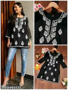 Black Embroidered Kurti