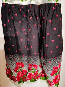 Cotton Brown Floral Design Frock