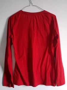 Red Graphic Print Tee
