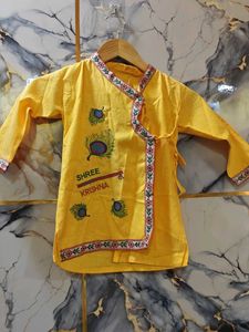 New Yellow Krishna Kurta Upto 3/4 Years
