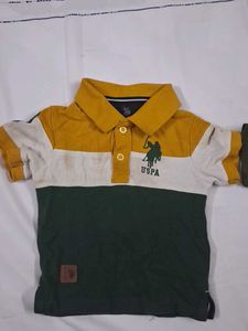 USPA Kids Polo T-Shirt.stain will go away.