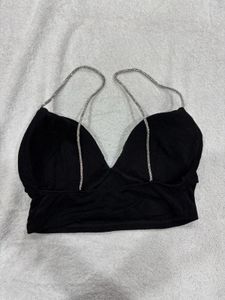 Black Embellished Bralette