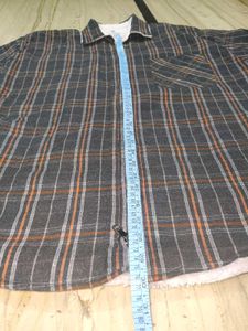 Men&#39;s Sherpa Lined Cotton Flannel Shirt Jacket
