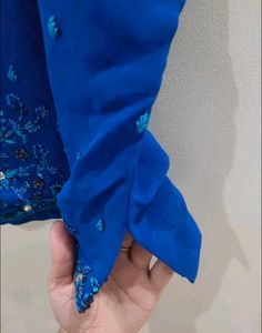 Beautiful blue crop top with embellishments 💙