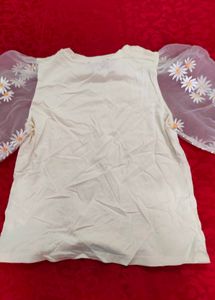 Camila White Designer Arms Top