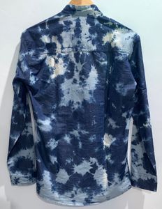 Denim Shirt with Zipper Closure, Size M 36