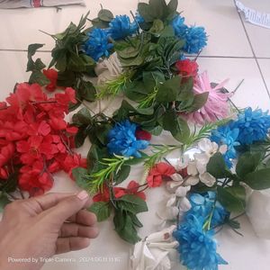 Artificial Flowers And Leaves