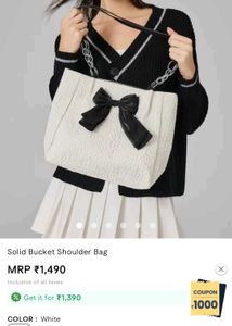 Savana White Bow Bag