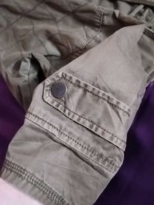 Zara Olive Denim Jacket