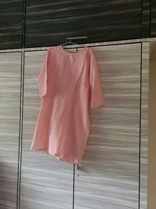 Peach silk kurta size 40